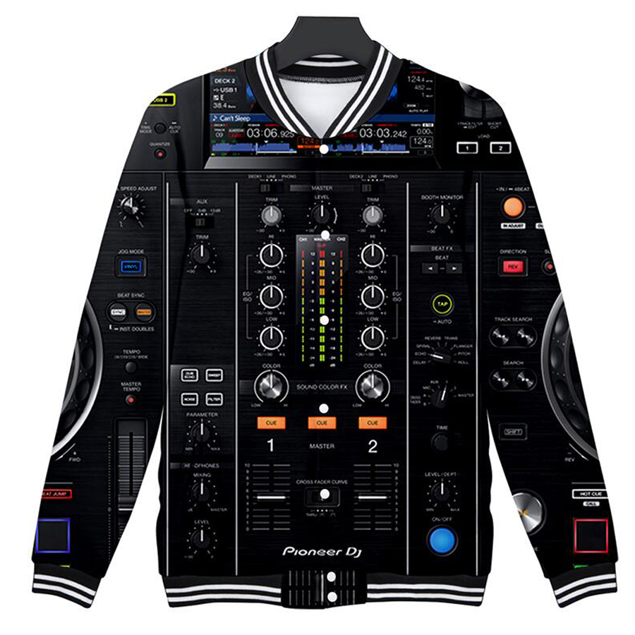 Pioneer Dj 3D veste de Baseball femmes hommes Bomber veste d'extérieur Streetwear Hip Hop collège uniforme de Baseball vêtements de sport décontr