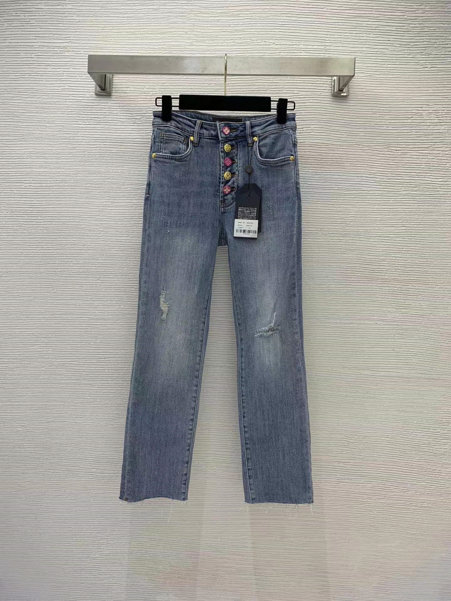 

Milan Runway Jeans 2022 Summer Autumn Fashion Designer Pants Brand Same Style Luxury Women' Clothing 0624-18, Picture color