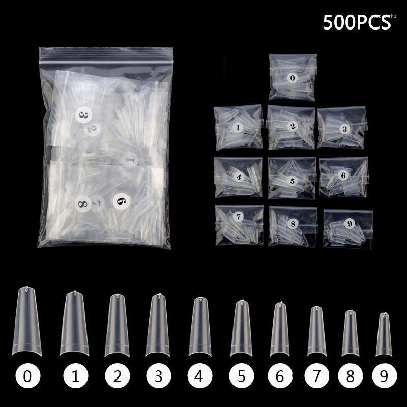 

False Nails 500pcs French Natural Transparent Nail Art Tips Coffin Acrylic UV Gel Polish Manicure Press On Prud22, 27z500b