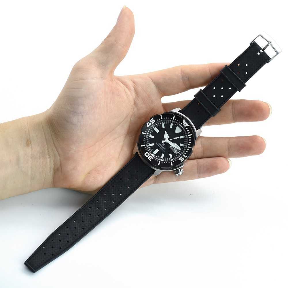 Fluorine Rubber Tropic Strap 20mm 22mm For Seiko Diving Waterproof Quick Release Watch Bands-image-783743256