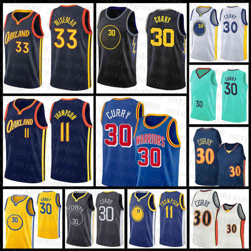 Vente en gros personnalisé Golden Mens State S-2XL Warriores Basketball Jersey Stephen 30 Curry James 33 Wiseman Klay 11 Thompson Beige