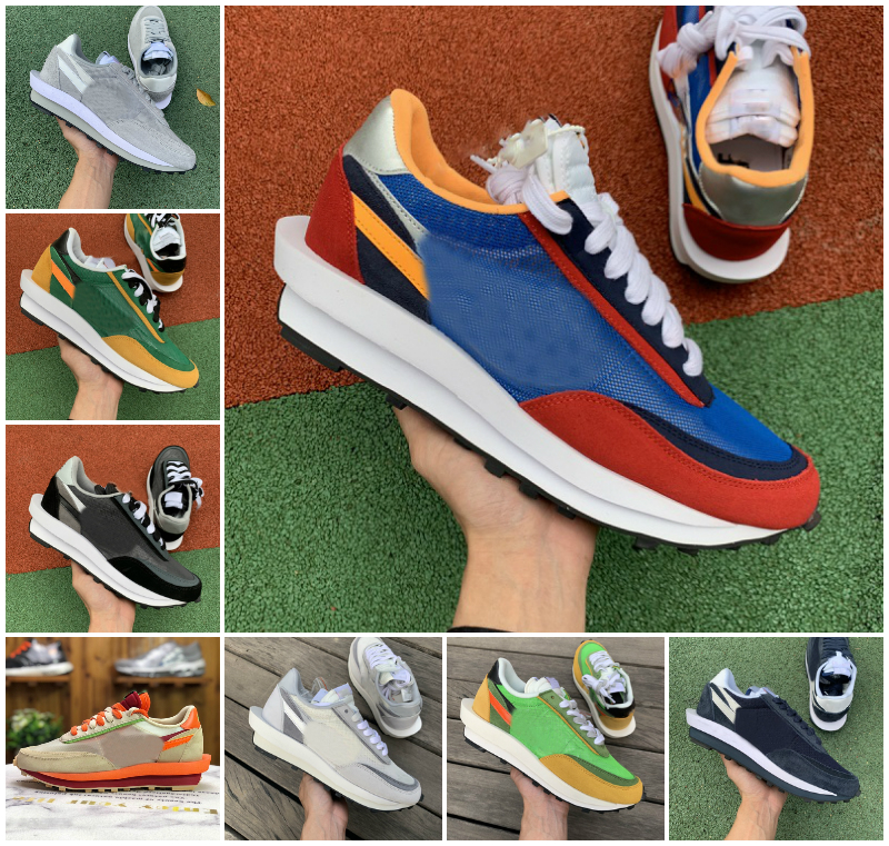 

SACAiS Running Shoes Mens Womens Orange Blaze Waffle VaporWaffle Nylon White Black Sail Gum Sesame Game Royal Fragment Grey Blue Void LDV Green Gusto Sports Sneakers, Bubble package bag