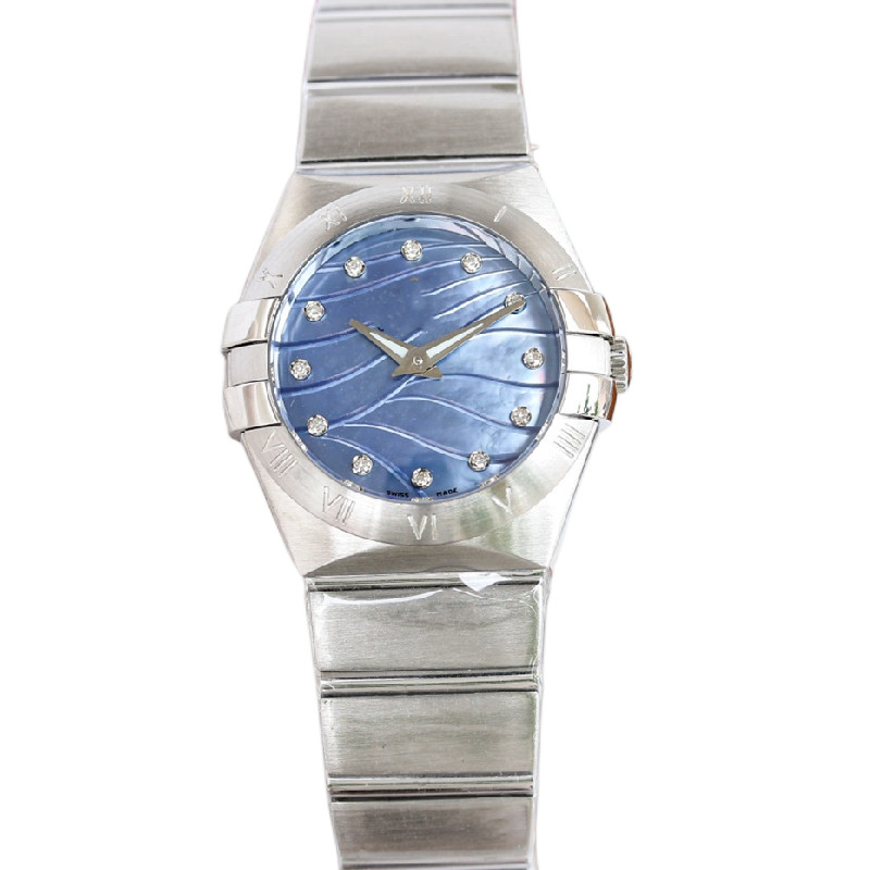 

High Quality Women's Quartz Watch Fashion 27mm Stainless Steel Dial Strap Water Resistant Personality Girls Diamond Designer Watch movement watches 2022, 1#
