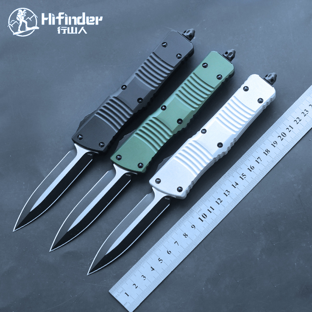 

Hifinder D/E Tactical Pocket Knife 7075-T7 Handle 3.75" M390 Aluminum Handle Outdoor Camping Hunting Survival Knives Utility Tools