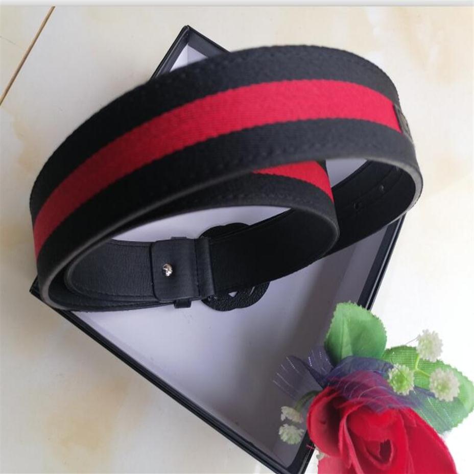 

Black big letters designer belt for men with new red and green stripes high260b, No box