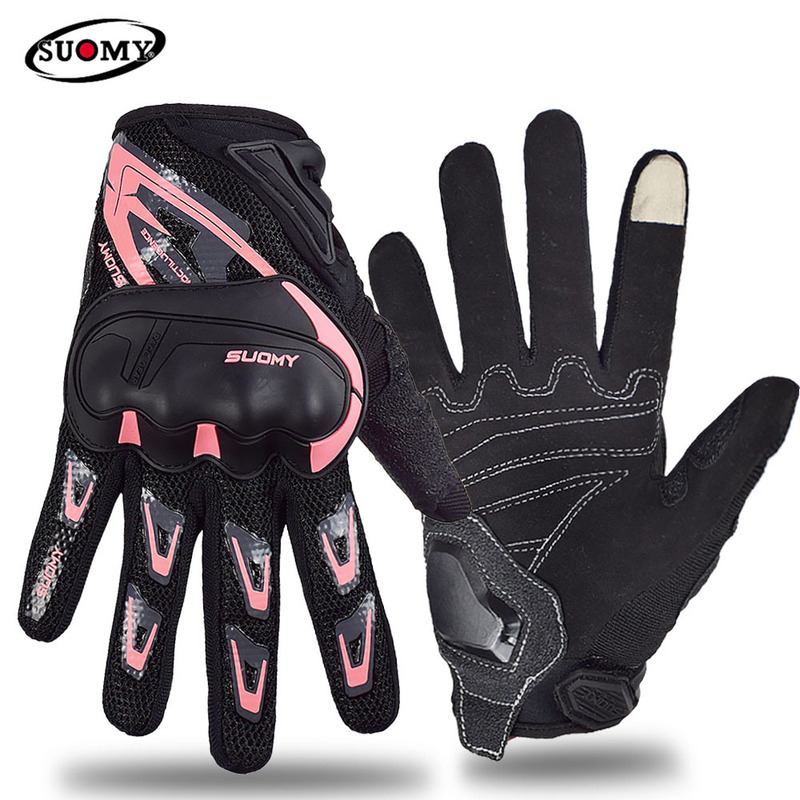 

SUOMY Motorcycle Gloves Women Men Summer Breathable Pink Touch Screen Moto For Motocross Motorbike Riding Guantes 220812