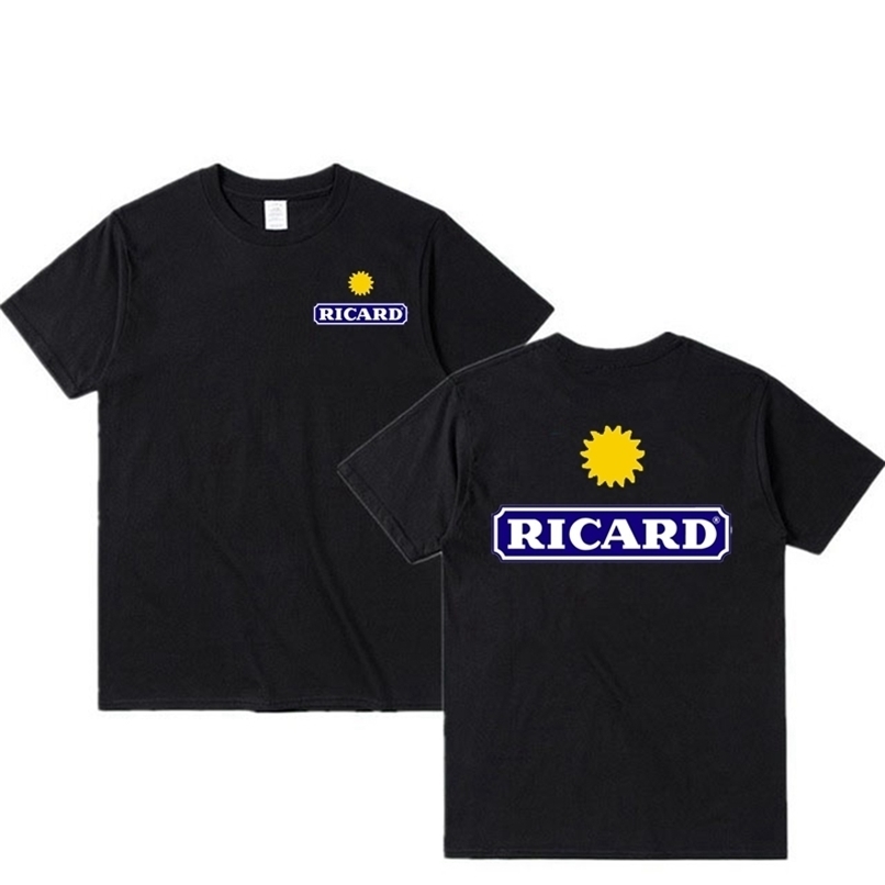 

Ricard T Shirt Summer Short Sleeve Chewing Harajuku Tops Mens Tshirt Streetwear 220623
