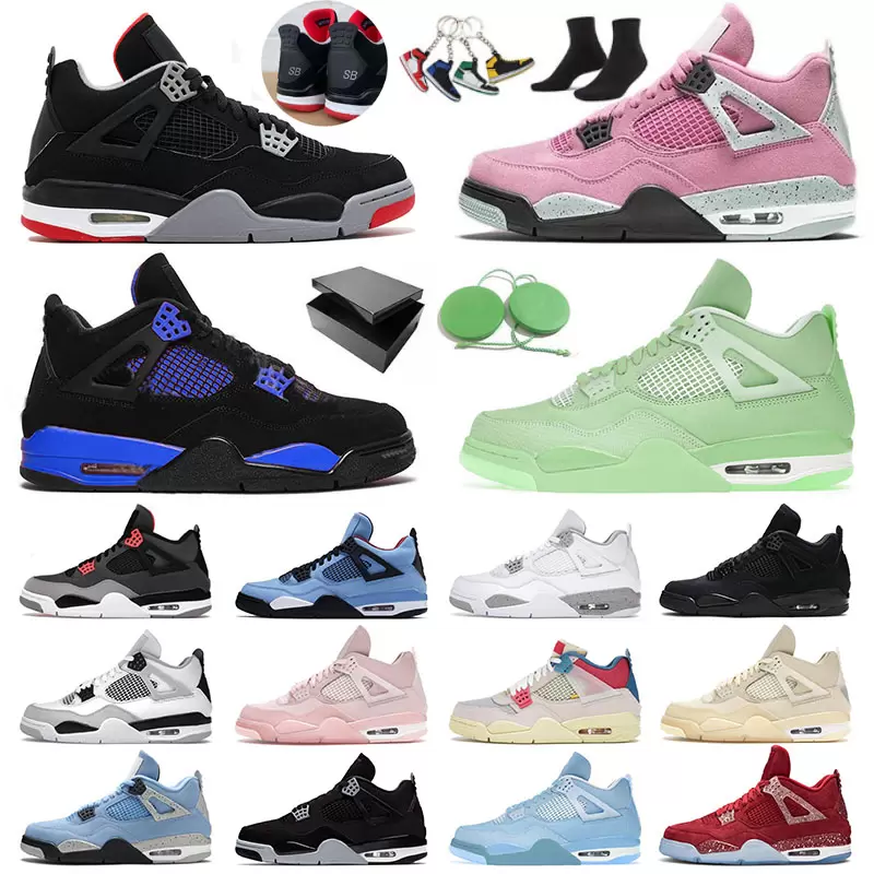 

2022 Basketball Shoes 4S Infrared Sneaker Black Canvas Bred Cool Grey Pure Money Red Thunder University Blue White Oreo Trainer outdoor Sports Shoes, 47