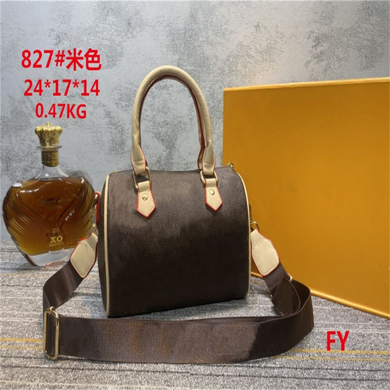 

Ladies Handbag Crossbody Tote Bag Women Shopping Hand Bag Genuine Leather Handbag Amber Double Handle High Capacity Wide shoulder Starp L092-827A