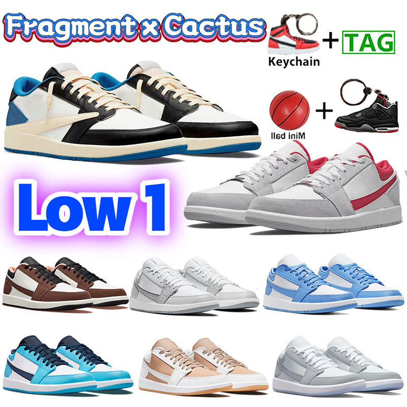 

Fashion 1 1s Low Basketball Shoes Fragment x Cactus Mocha Starfish UNC Men Women Sneakers University Blue SE Light Smoke Grey Gym Red White Tan Gum White Camo Trainers, 49