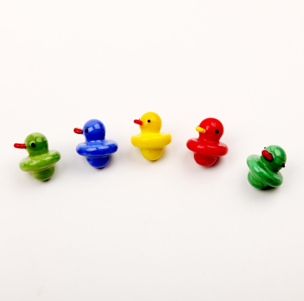 

Wholesale Little Yellow Duck Carb Cap For Banger Kawaii Cartoon Dome Cute Carb Caps For Glass Water Pipes 4 Colors