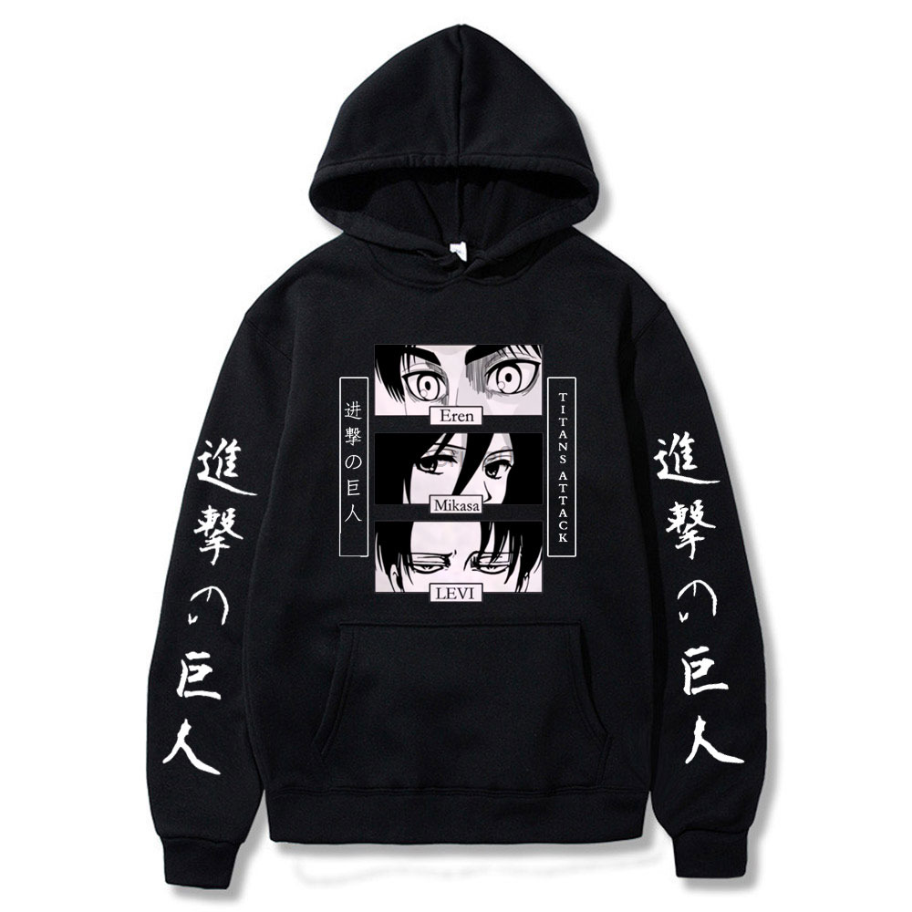 

Japanese Anime Attack on Titan Hoodies Men Shingeki No Kyojin Streetwear Titans Attack Levi Ackerman Unisex Sweatshirts Male G220813, Orange