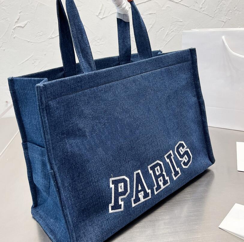 

Designer Women Fashion Totes High Quality High Capacity Cowboy Shopping Bag Practical Simple Womens Travel Handbag Wallet Single-Shoulder Bags, Black