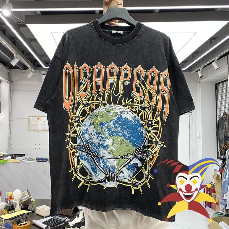 

Men's T-Shirts Globe T Shirt Men Women High Quality Heavy Fabric Nice Washed Casual Top Tees T-shirtMen's