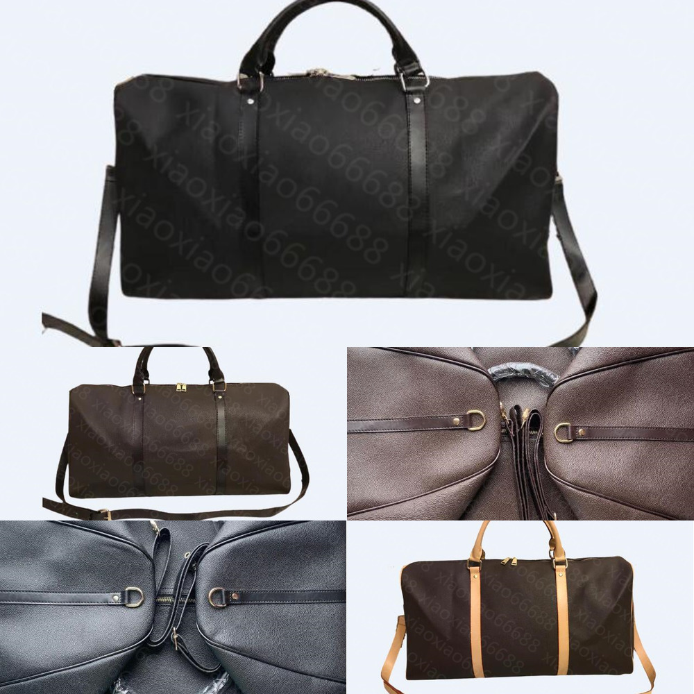 

55CM PU Leather designer men Suitcases luggage Sport Outdoor Packs shoulder Travel bags messe