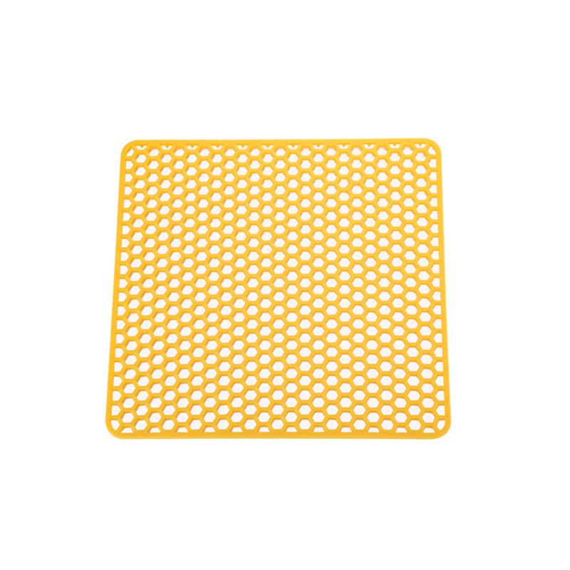 

Mats & Pads Honeycomb Design Kitchen Grid Tableware Liner Insulated Rollable Dish Drying Sink Mat Soft Silicone Home Placemat Heat Resistant