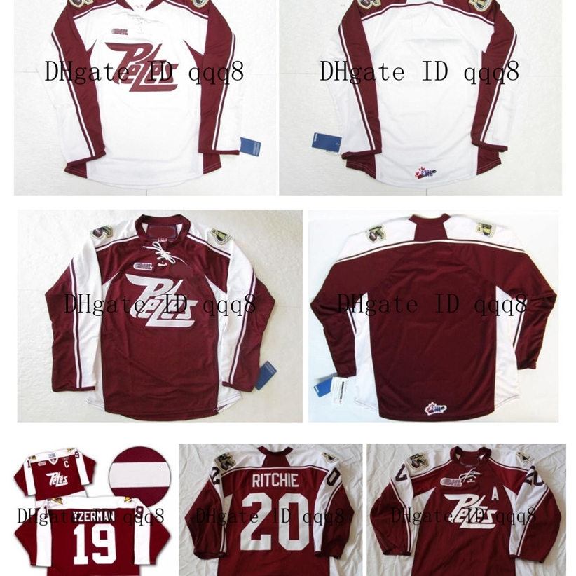 

Jay OHL PETERBOROUGH PETES Jerseys 19 Steve Yzerman 20 Nick Ritchie Red White Custom Any Name Number 100% Stitching Custom Hockey Jerseys, As pic