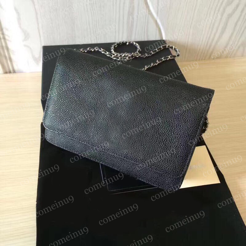 

Women Woc Crossbody Chain Bags Designer Wallet Genuine Caviar Shoulder Flap Purse lambskin Bag Clutch Card Holder Gold Silver Hardware High Quality Mix Colors
