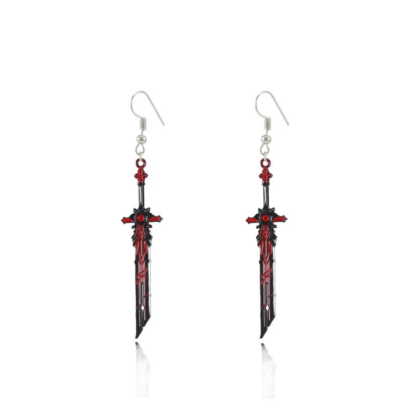 

Dangle & Chandelier Genshin Impact Earrings Cartoon Figure Blade Sword Childe Earring Fashion Jewelry Accessories Gift