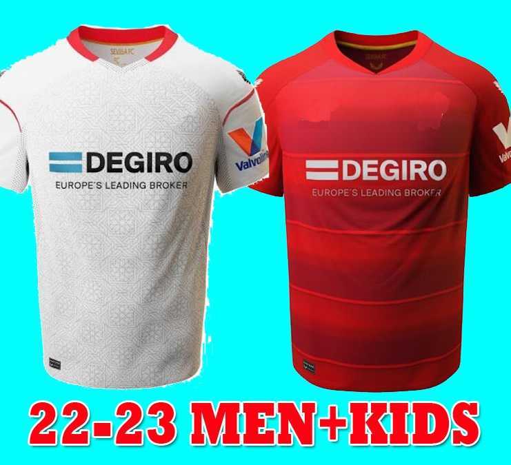 

22 23 Sevillas FC Home away soccer jersey LAMELA PAPU GOMEZ I.RAKITIC L.OCAMPOS DE JONG J.NAVAS SUSO MUNIR Y.EN-NESYRI 2023 2022 Men Kids, White