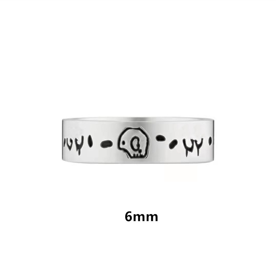 

2022 Man Women Unisex Rings Fashion Ghost Designer Jewelry Sliver Color