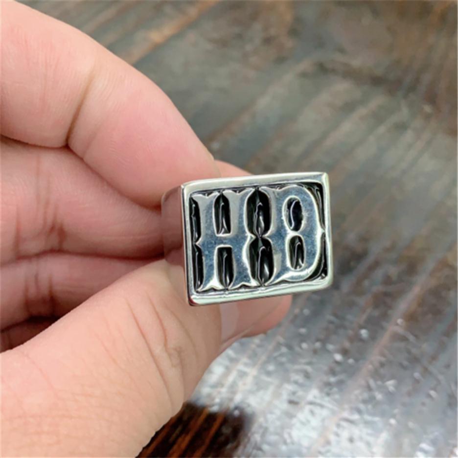 

2pcs/lot Size 7-15 Cool Biker Style Ring 316L Stainless Steel Jewelry Men boy Motorbiker Ring230o
