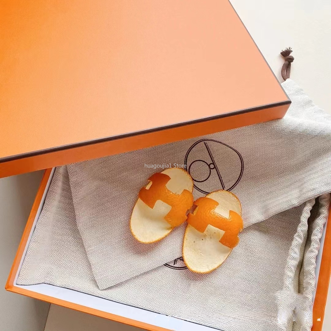 

Womens Summer Sandals Beach Slide Slippers Crocodile Skin Leather Flip Flops Sexy Heels Ladies Sandali Fashion Designs Orange Scuffs Shoes with Box