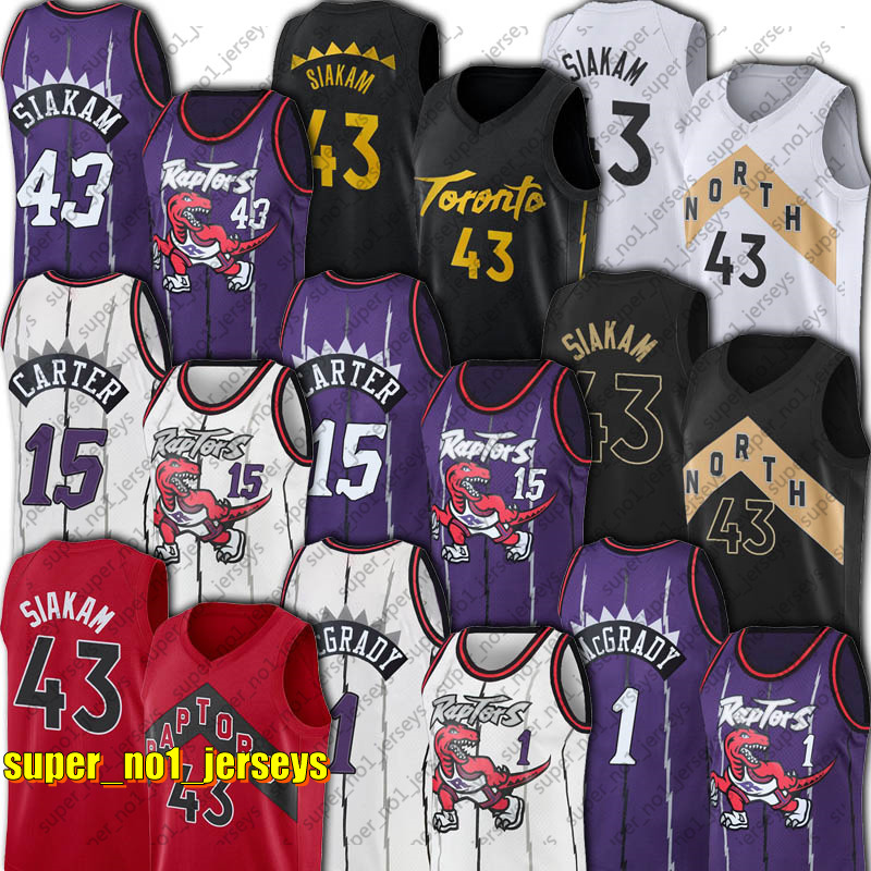 

Vince 15 Carter Tracy 1 McGrady Pascal 43 Siakam Basketball Jerseys Raptors''Toronto''Magic''Tracy Penny 1 McGrady Hardaway Mesh Jerseys, Jersey