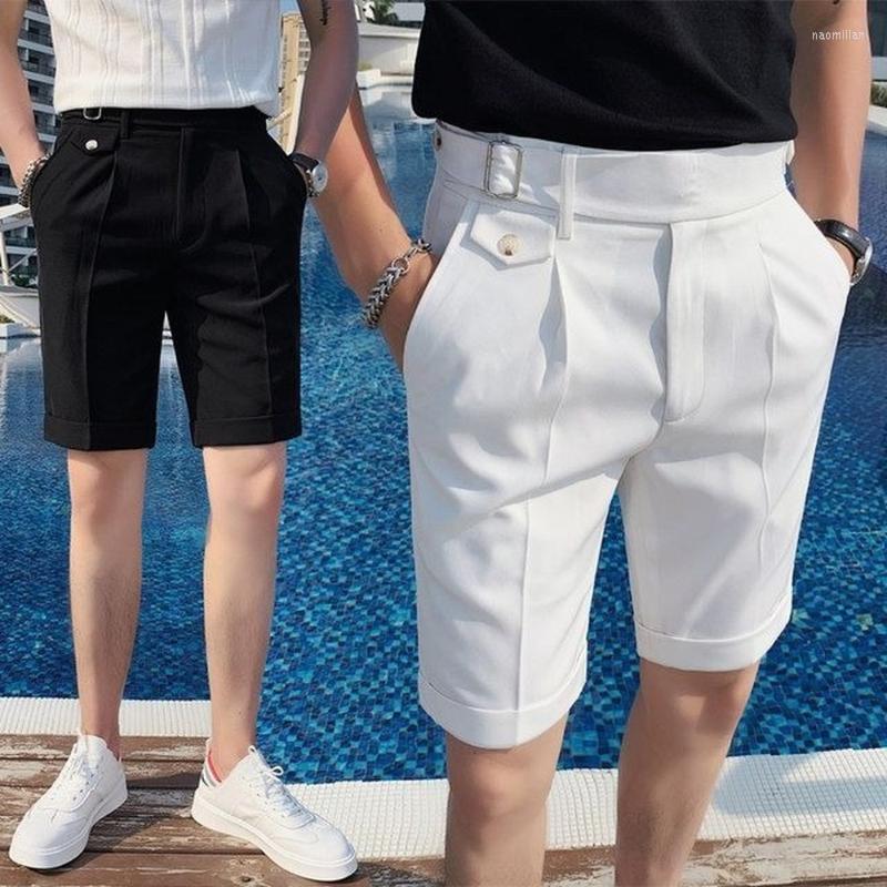 

Men's Shorts Summer Men 2022 Korean Fashion Bottoms Casual Pants Knee Length Streetwear Slacks Cool BreathableMen's Naom22, Black