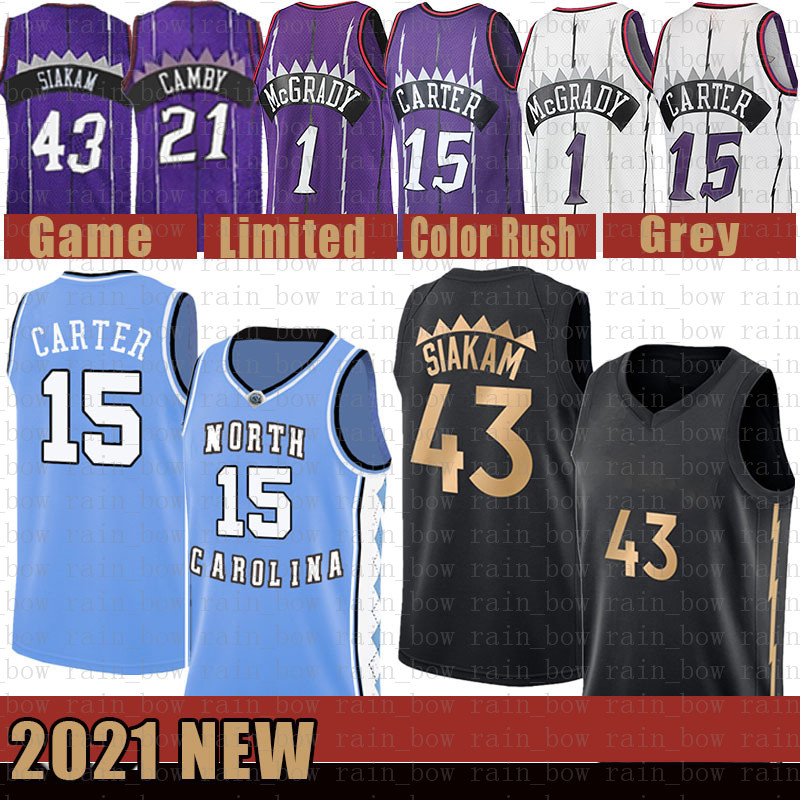 

2021 New Vince 15 Carter Basketball Jersey Pascal 43 Siakam Mens Kyle 7 Lowry Mesh Retro Tracy 1 McGrady Youth Kids Marcus 21 Camby Orange, Mens jersey fugu