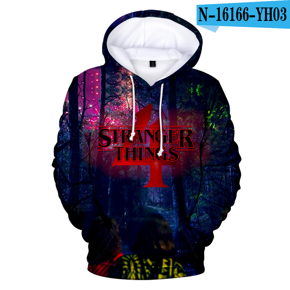 

2021 Stranger Things Season 4 3D Men Hoodie Pullovers Sweatshirts Men/Women/Children Fashion Casual Pullover Stranger Things 4 T, 001