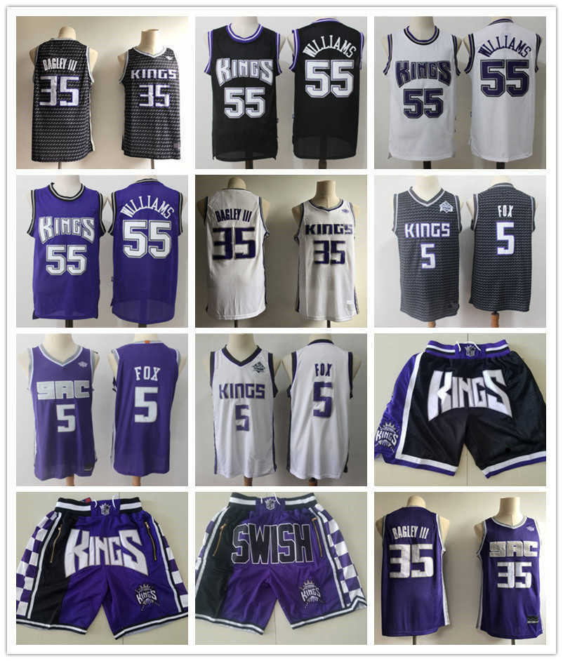 

Mens Sacramento''Kings''Jersey De'Aaron 5 Fox Marvin 35 Bagley III Jason 55 Williams Basketball Shorts Basketball Jerseys, Color