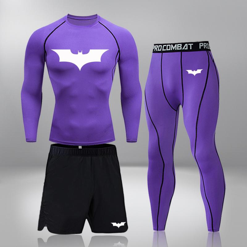 

Men' Tracksuits Men Sport Thermal Underwear Compression Training Tights Quick-Drying Wicking Clothing Warm Inner Clothes For Cycling And Sk, 2-piece long sleeve