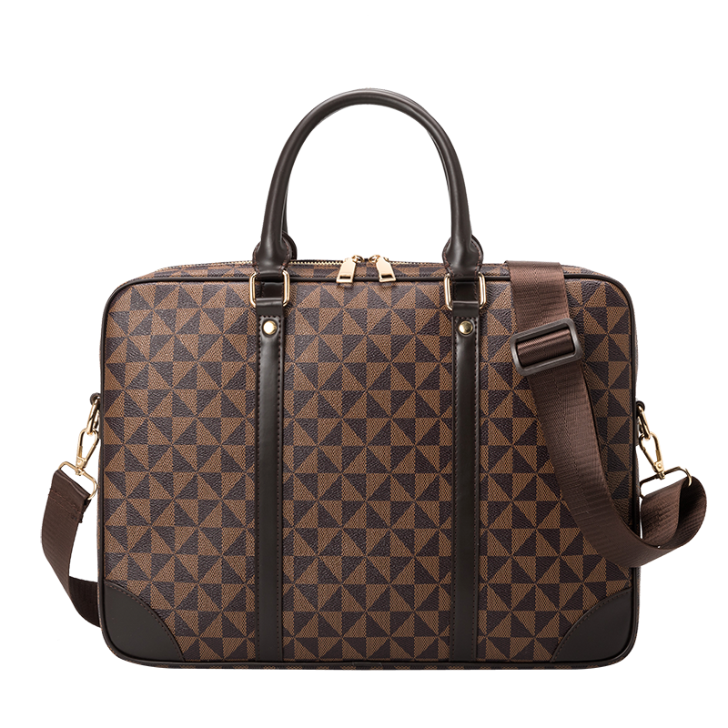 

Designer Luxury Brand New 14 inch Laptop Briefcase Business Handbag for Men Large Capacity men's leather Fashion designer Sh, Medium brown