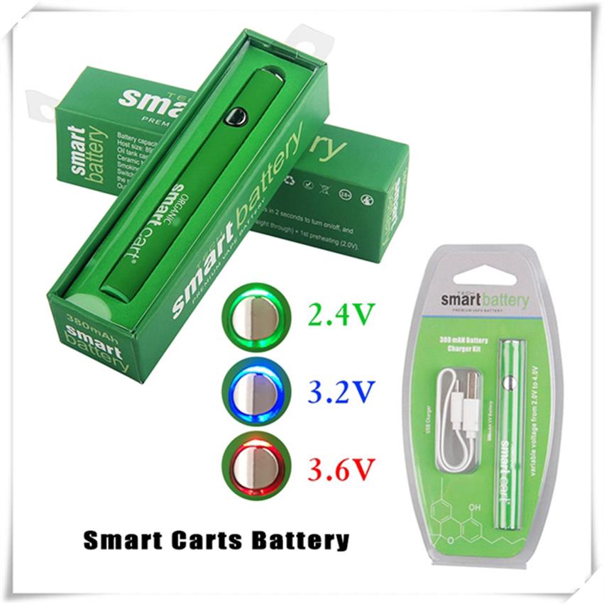 

Organic Smart Cart Battery Starter Kits 380mAh Blister Package Kit Preheating 510 Thread Vape Pen Variable Voltage For Smartcart C221K
