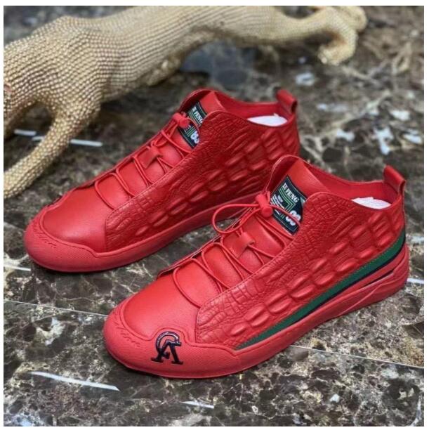 Dress Shoes Genuine Leather High Quality Men Casual Daily Trendy Sneakers Mens Black Comfortable Footwear Spring / Winter MADF