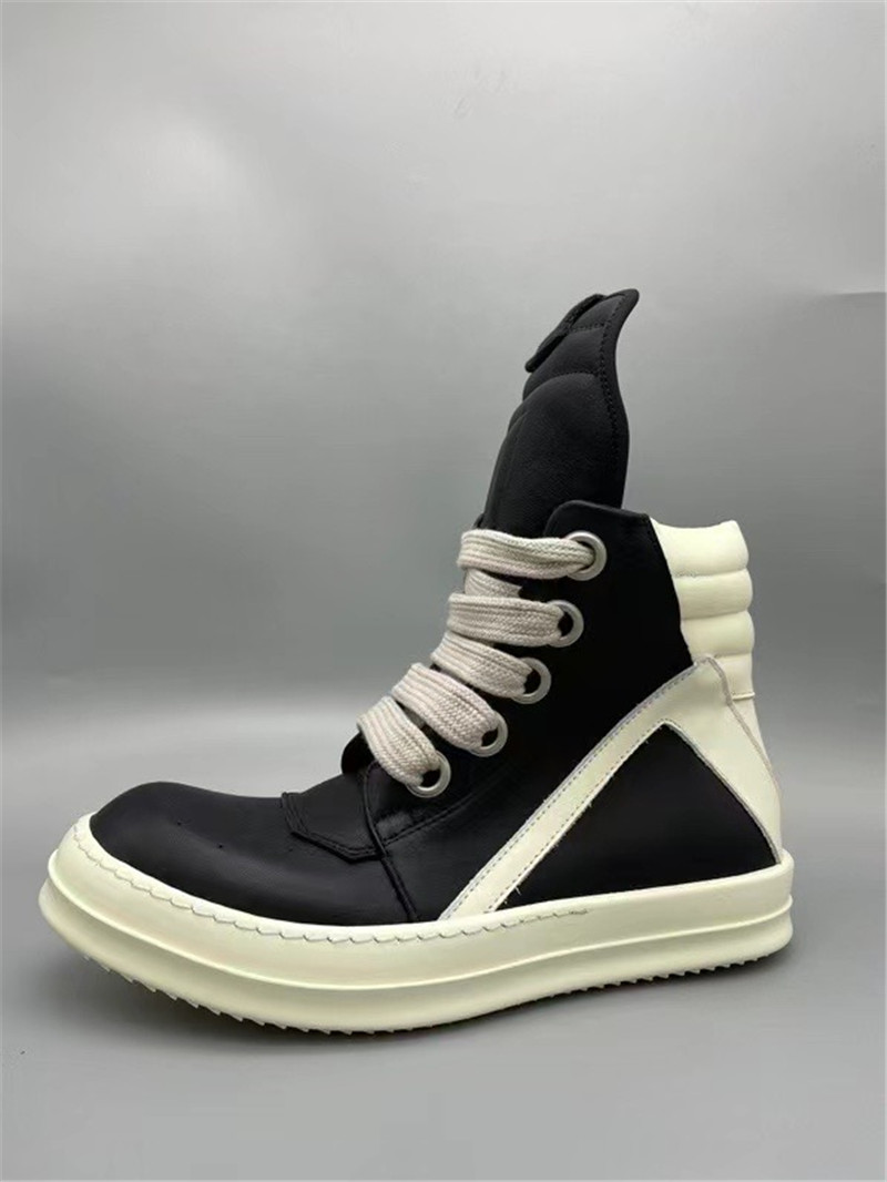 

Big Lace 2022 Trainer Genuine leather TPU Sole Designer Sneaker Boots x rock Geobasket high Top punk Botas