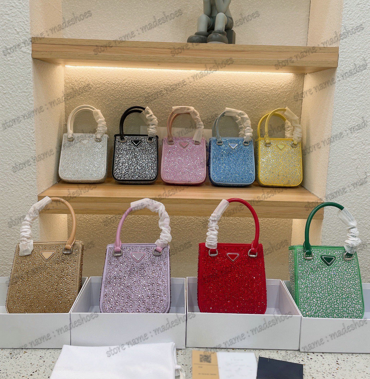 

Crystal-studded Satin Tote All-over Crystal Holiday Double handle Bag Women Designer Party Shoulder Bag Luxurious Deisgners Vintage Handbag