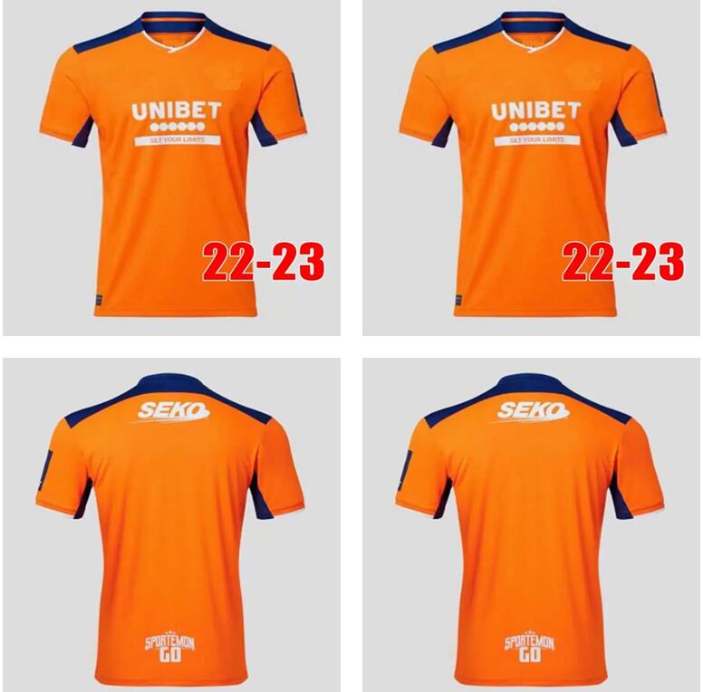 

2022 2023 Glasgow FC Rangers Anniversary Soccer Jerseys Glasgow TRAINING CHAMPIONS 55 BARKER KENT TAVERNIER 22 23 home Football S, 22/23 third