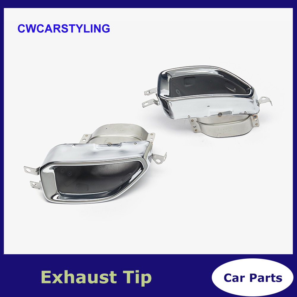 1 Pair Car Muffler Stainless Steel Square Exhaust Muffler Tip For BMW 3 series G20 G21 330i M340i