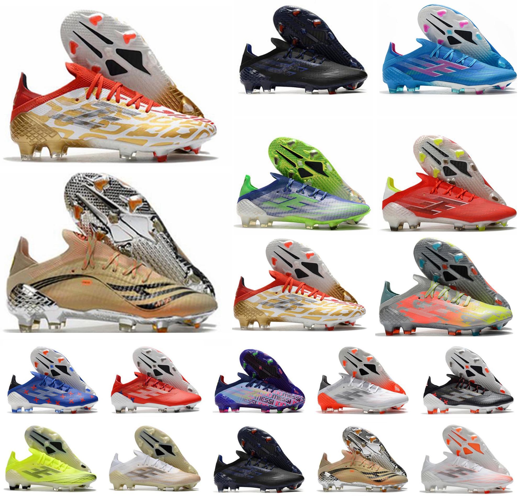 2022 New with Box Designer Sneakers Mens Kids Soccer Shoes x Speedflow.1 Fg F50 El Retorno Football Shoes Sky Rush Numbersup Escape Light