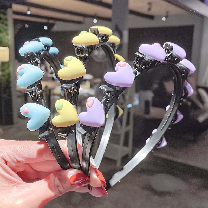 

Hair Accessories Girls Cute Flower Double Bangs Hairstyle Braided Hairbands Kids Hoop Headband Fashion, 15