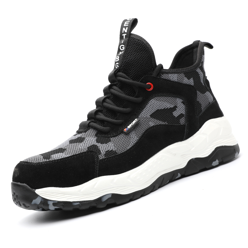 

Gao Mi Steel Toe Anti-Smashing And Anti-Piercing Lightweight Sports Shoes Safety Work Shoes Made In China, Black