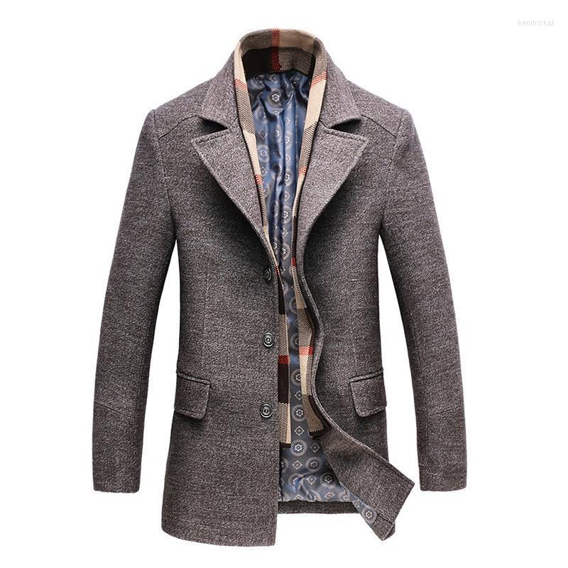 

Men's Wool & Blends Fashion Business Long Thicken Slim Overcoat Jacket Mens Peacoat Brand Clothes Plus Size Winter Casual Trench Coat Kend22, Brown