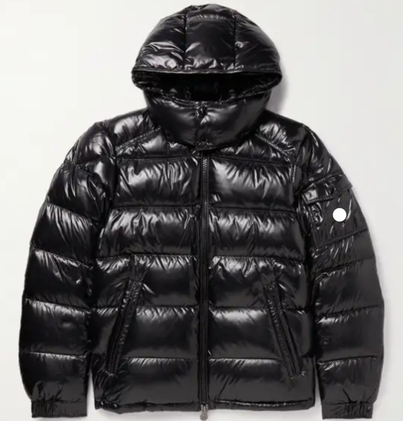 

Men Down Coat Short Jacket Designer Goose Warm Patch Pocket Parka Rib sleeve Two-way Zipper Winter Outerwear Hood Detachable, Dustbagcard