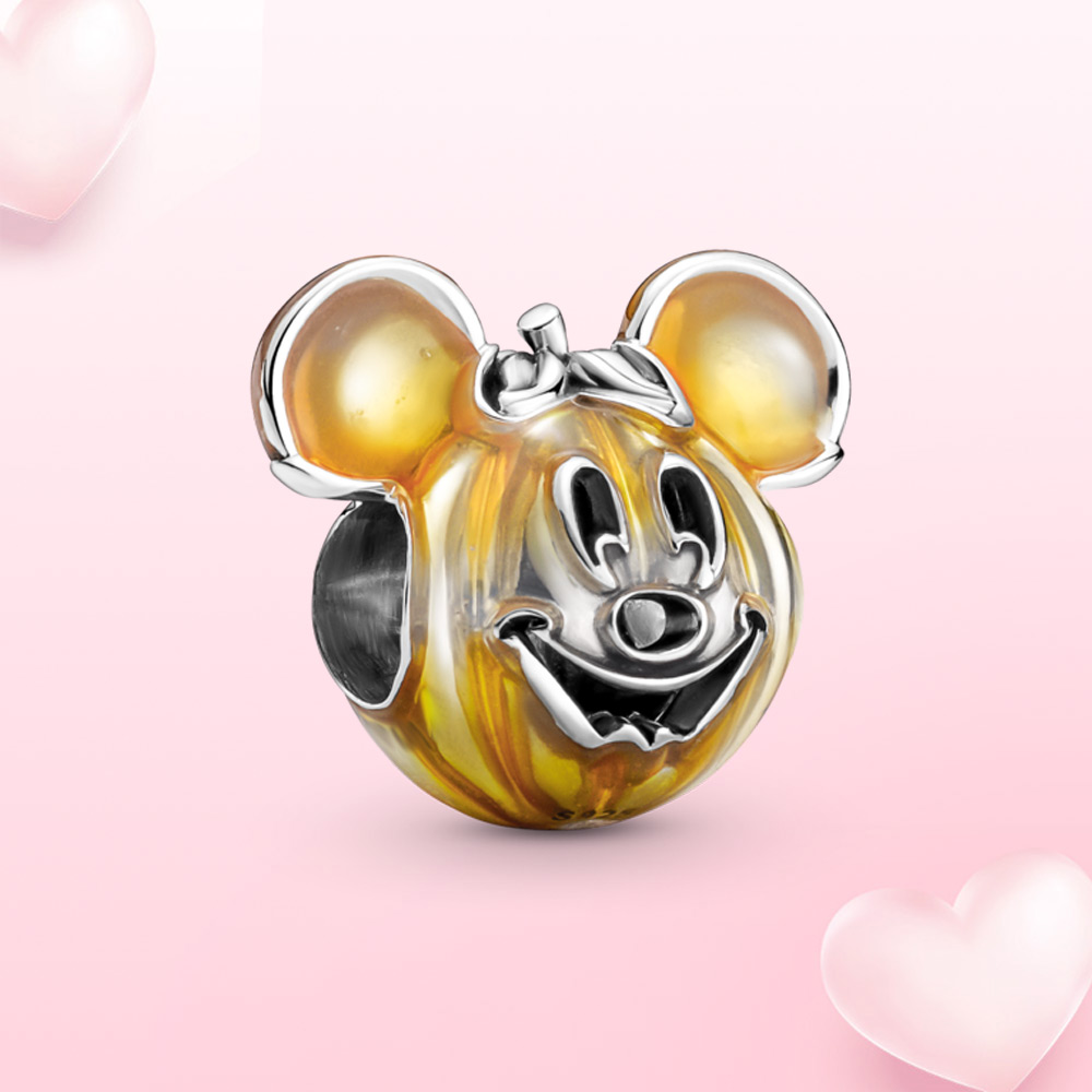 

925 charm silver Mouse Pumpkin Charm bead fit Pandora gift women jewelry bracelet diy