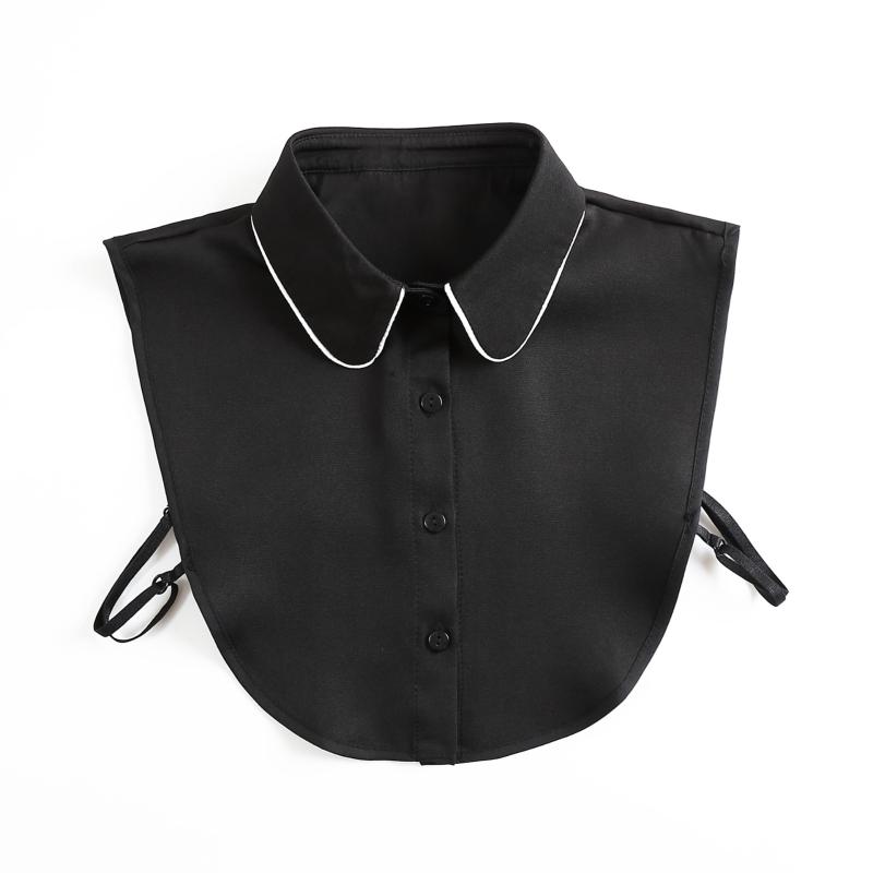 

Bow Ties Adult Laple False Collar For Women Vintage Detachable Lapel Blouse Tops Fake Collars Kraagje Nep Clothes AccessoriesBow