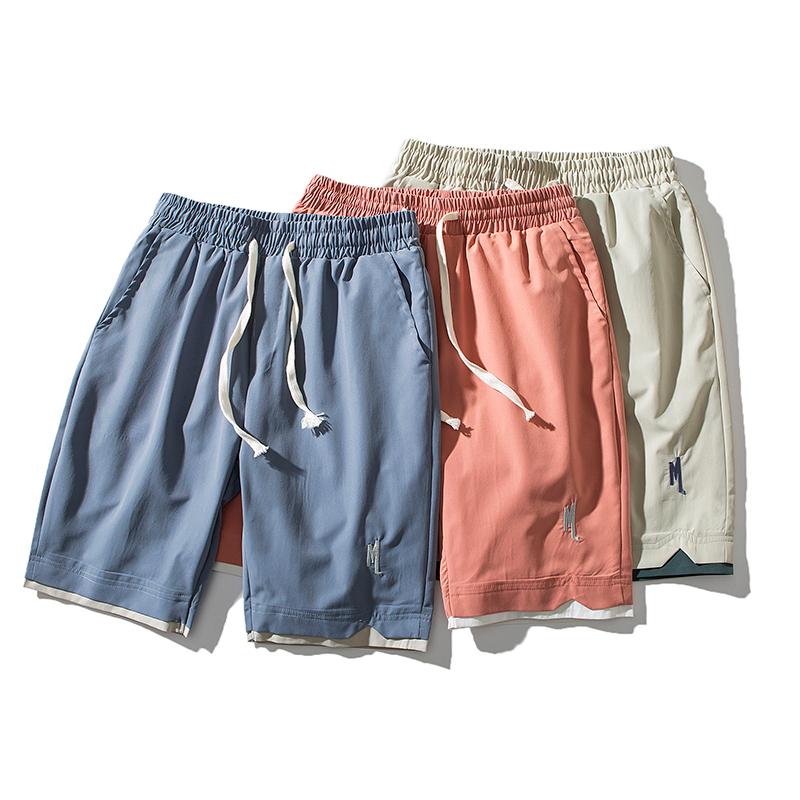 

Men's Shorts Casual Men's Summer Pants Korean Version Of The Trend Fashion Brand In Youth Student MovementMen's, Rojo