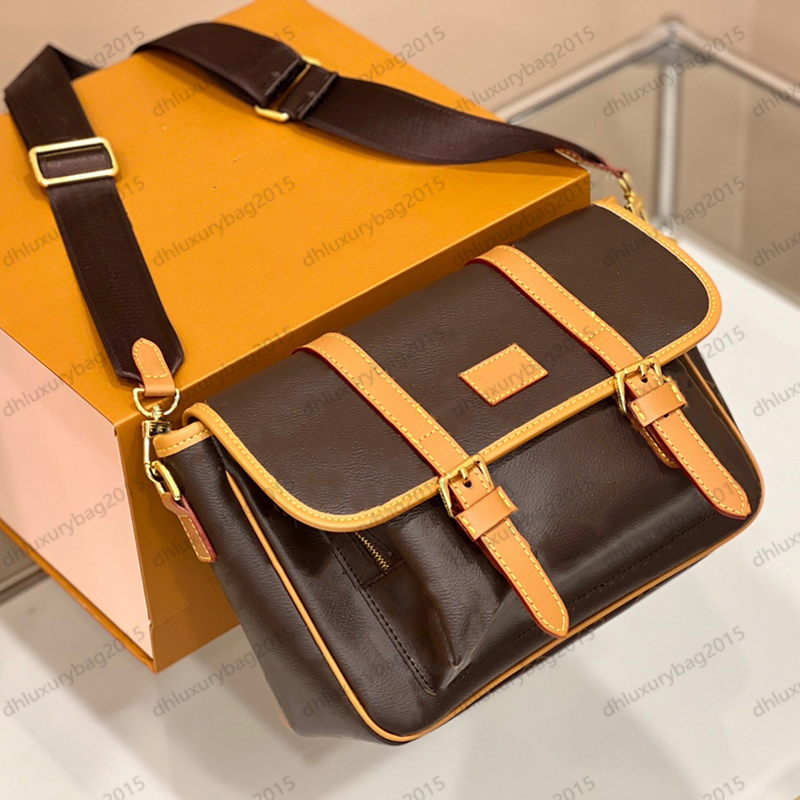 

Postman Shoulder Bags Designer Men Fashioin Message Bag Vintage Handbags Leather Handbag Women Crossbody Wallet School Purse Old Flower, Increase freight