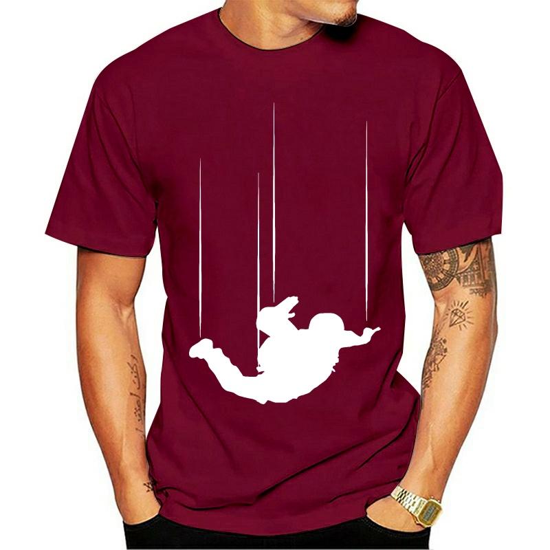 

Men' T-Shirts 2022 Summer Fashion Men Tee Shirt Skydiving And Freefallin T-Shirt Casual Cotton, White